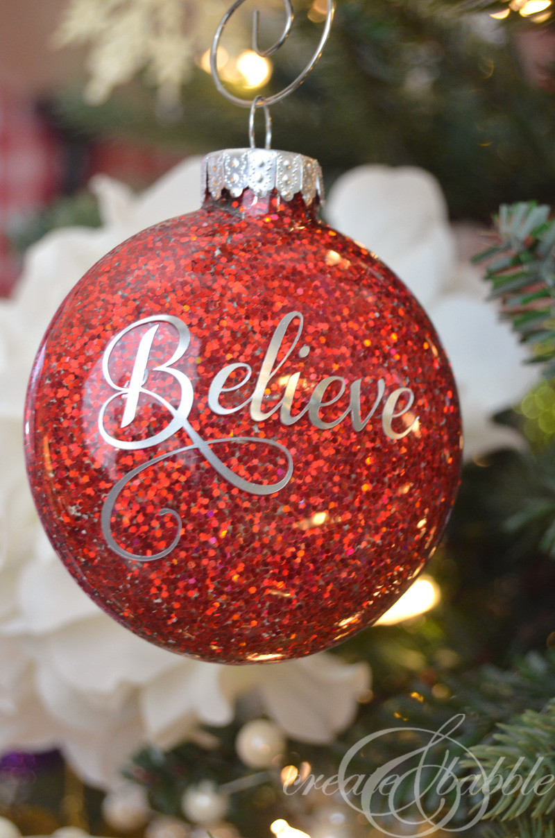 Christmas Ornament DIY
 DIY Glitter Christmas Ornaments Create and Babble