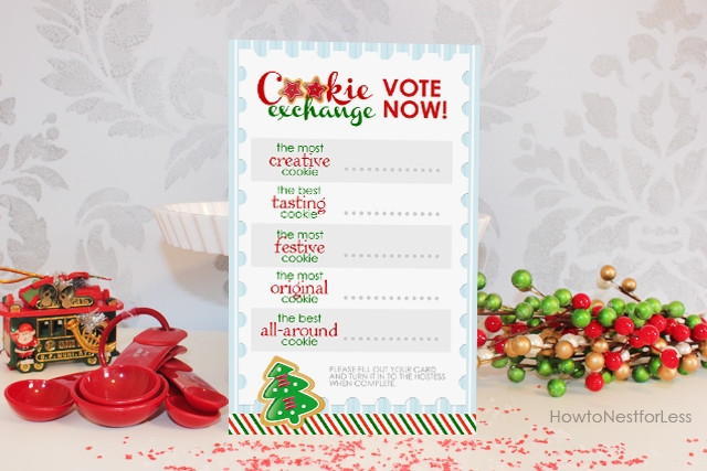 Christmas Party Contests Ideas
 Cookie Exchange Party free printables How to Nest for