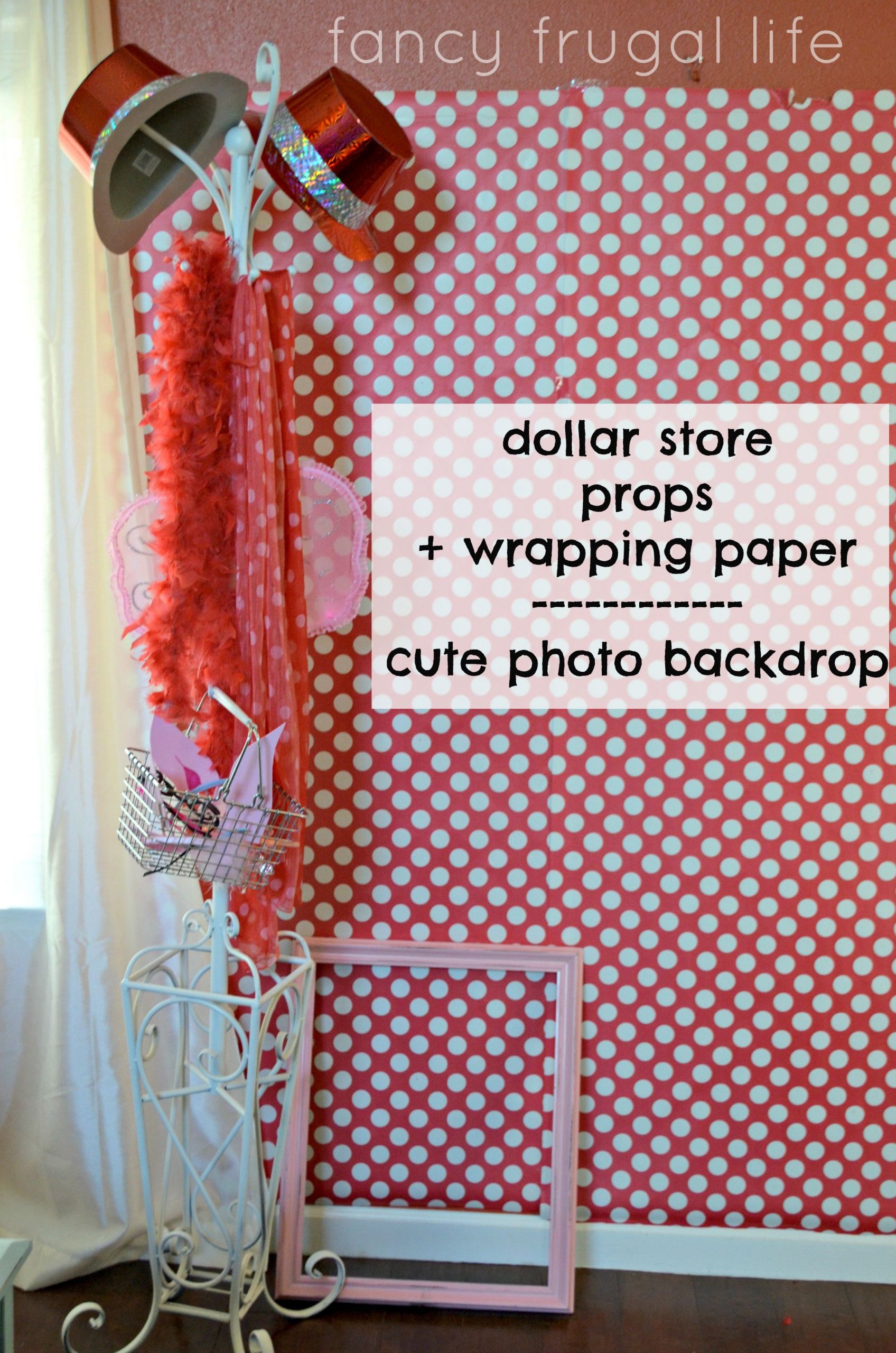 Christmas Party Photo Booth Ideas
 wrapping paper dollar store photo props=fun party photo