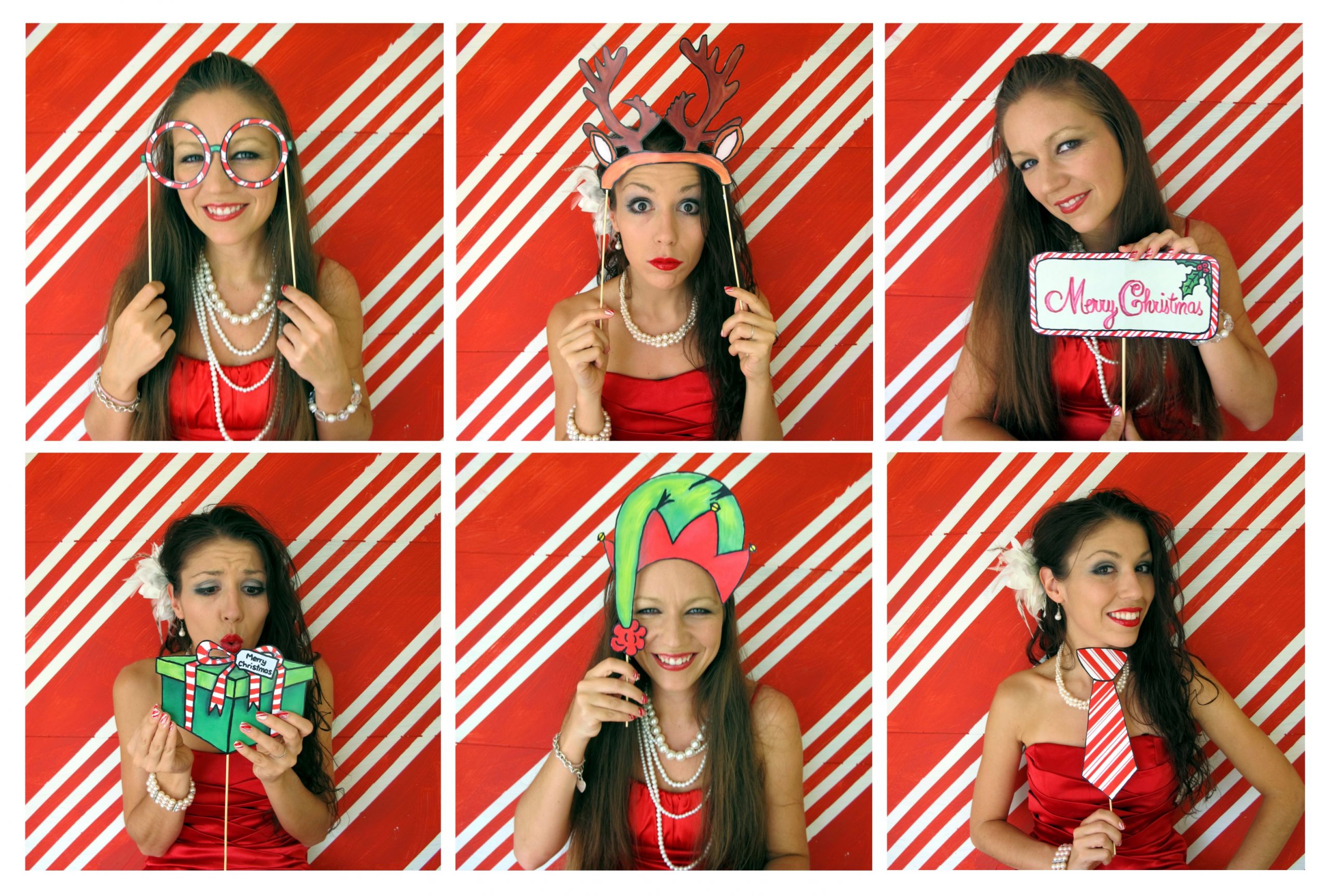 Christmas Party Photo Booth Ideas
 Christmas Candy Cane Booth Props