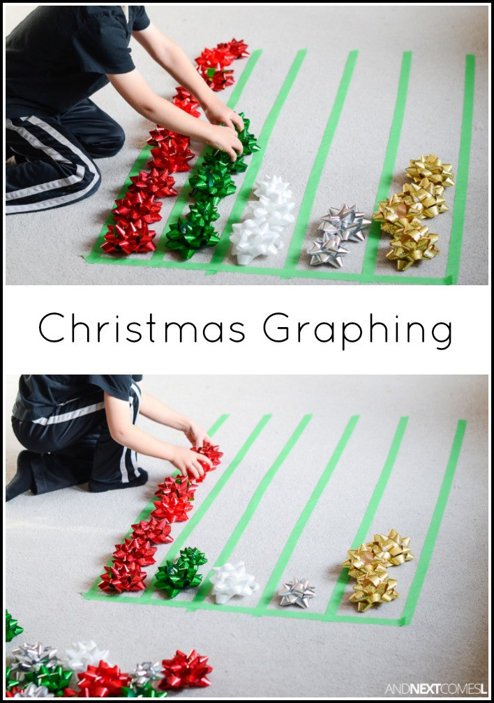 Christmas Projects For Preschoolers
 Christmas Math Activity Graphing with Gift Bows