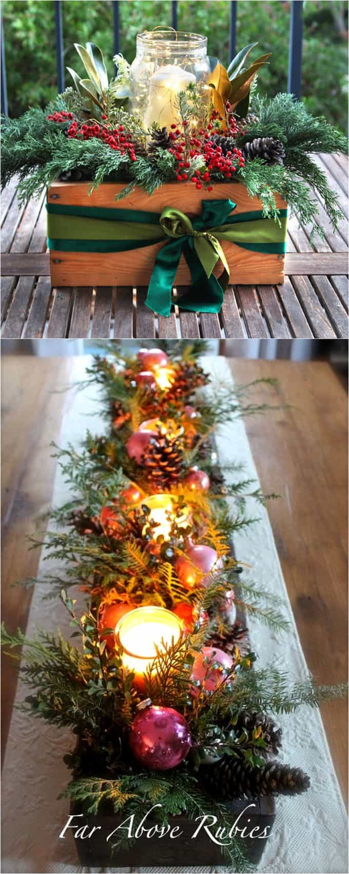 Christmas Table Centerpieces
 27 Gorgeous DIY Thanksgiving & Christmas Table Decorations