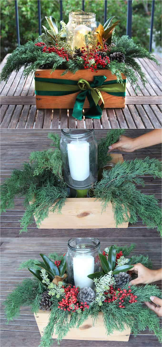 Christmas Table Centerpieces
 DIY Christmas Table Decorations Easy Centerpiece in 10