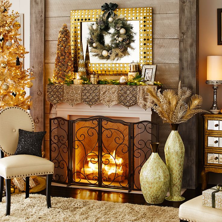 Christmas Themed Fireplace Screen
 41 best Fireplace Mantel Scarves and Screens images on