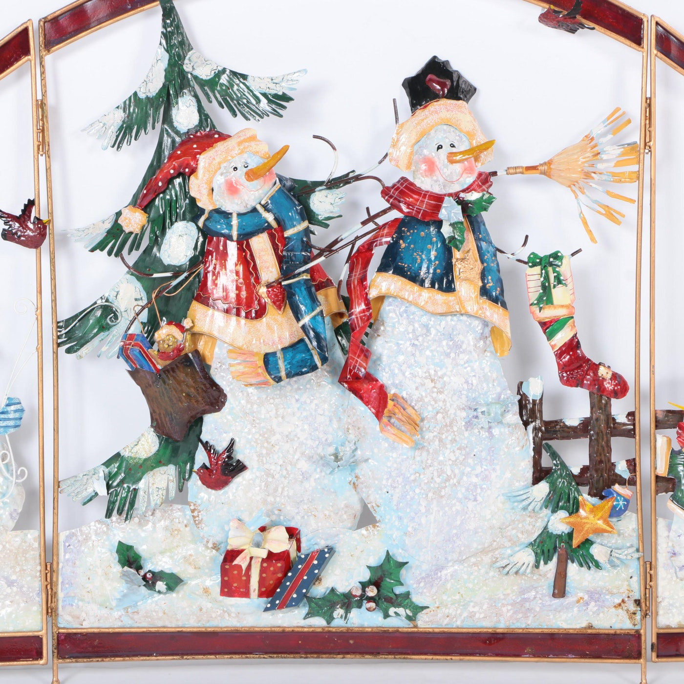 Christmas Themed Fireplace Screen
 Snowman Themed Fireplace Screen