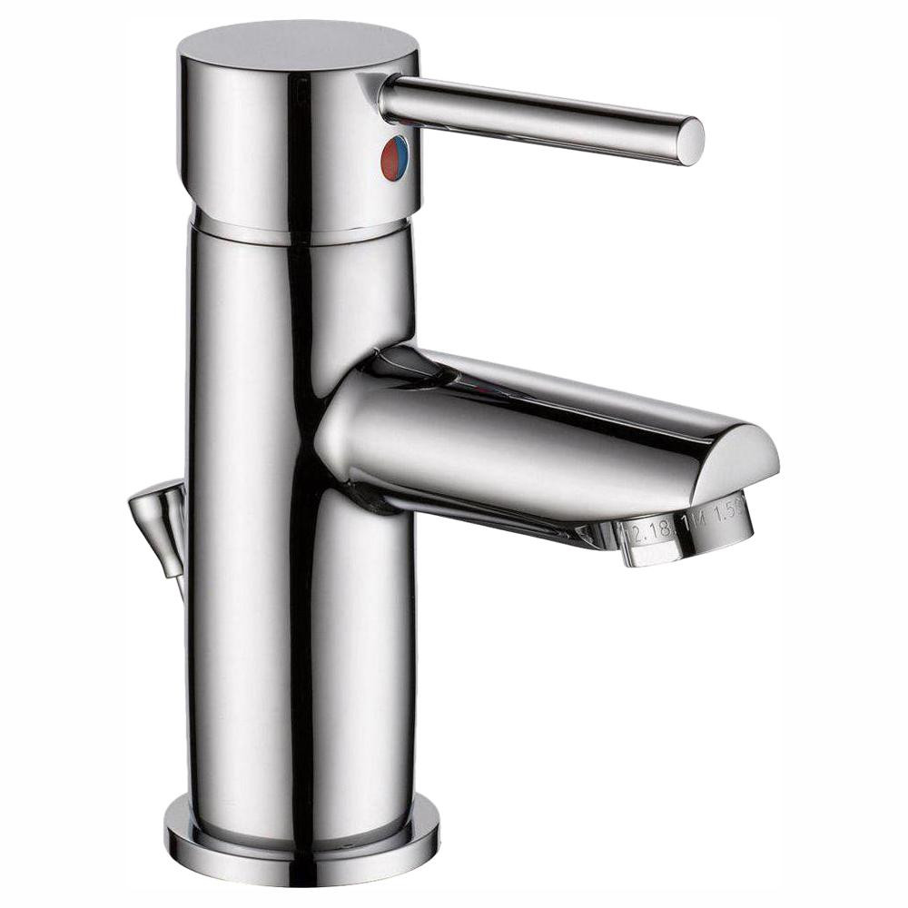 Chrome Single Handle Bathroom Faucet
 Delta Modern Single Hole Single Handle Bathroom Faucet in