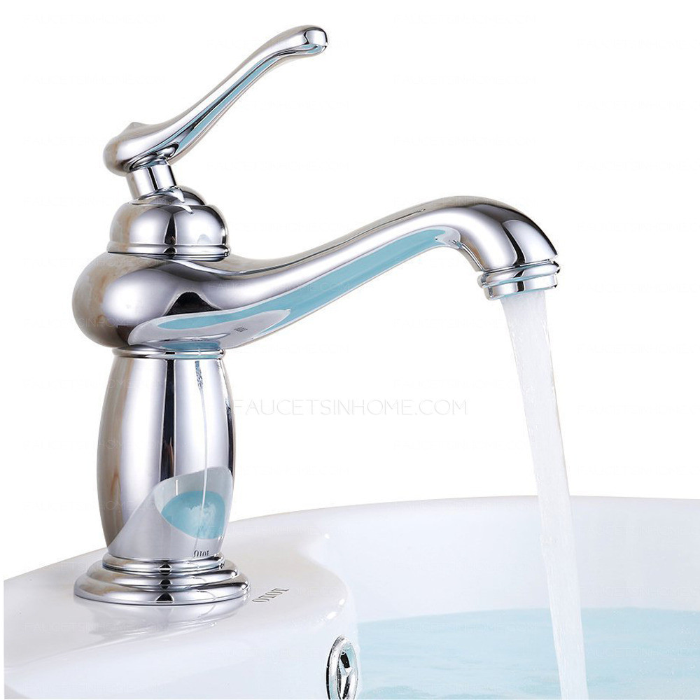 Chrome Single Handle Bathroom Faucet
 Vintage Electroplated Chrome Single Handle Bathroom Sink