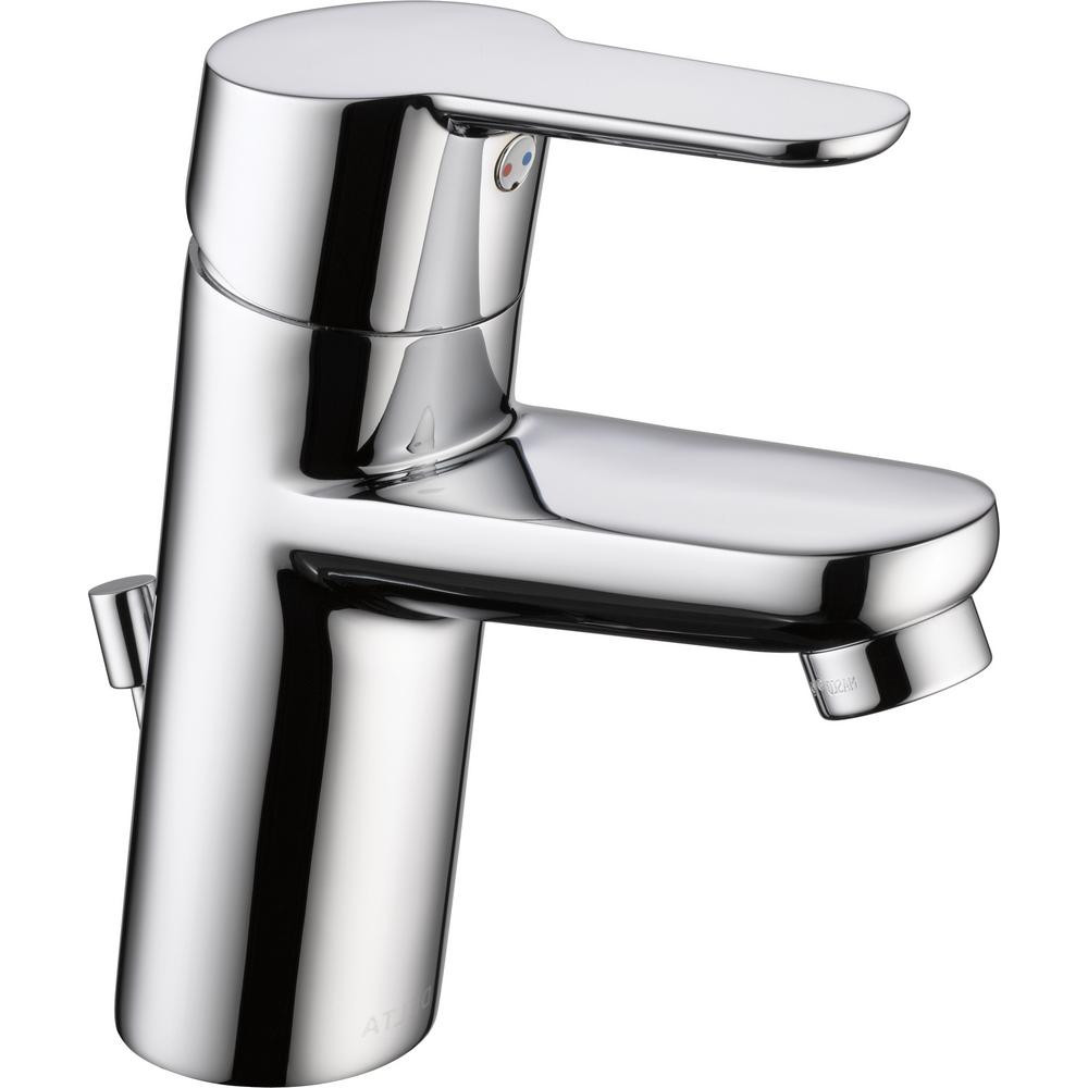 Chrome Single Handle Bathroom Faucet
 Delta Modern Project Pack Single Hole Single Handle