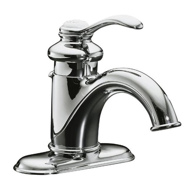 Chrome Single Handle Bathroom Faucet
 Kohler K CP Polished Chrome Fairfax Single Control