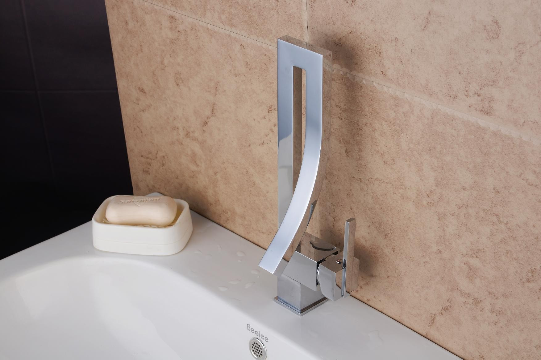 Chrome Single Hole Bathroom Faucet
 Contemporary Chrome Finish Brass e Hole Single Handle
