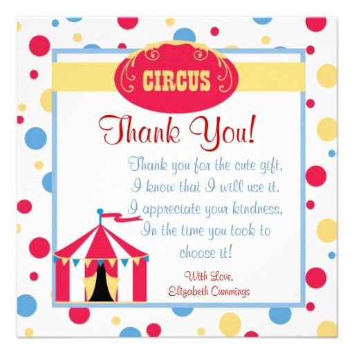 Circus Baby Quotes
 circus chic baby shower invite cute fun thank you