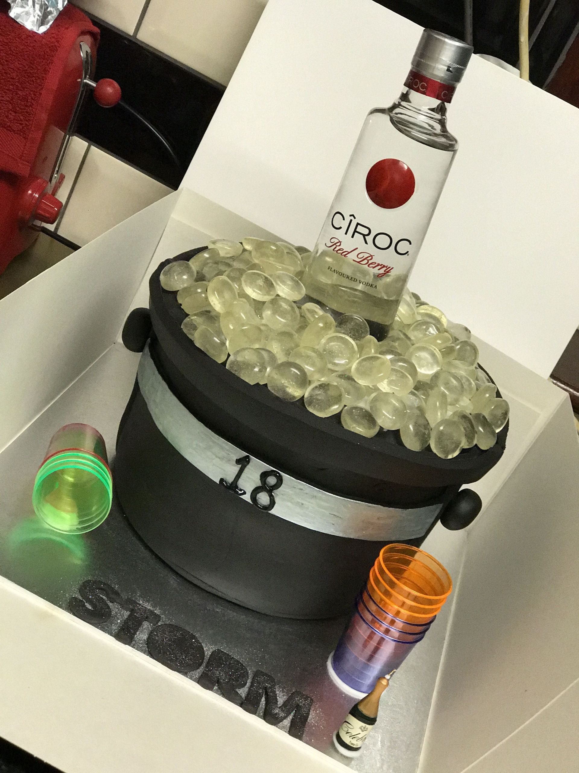 Ciroc Birthday Cake
 Ciroc cake in a bucket of ice