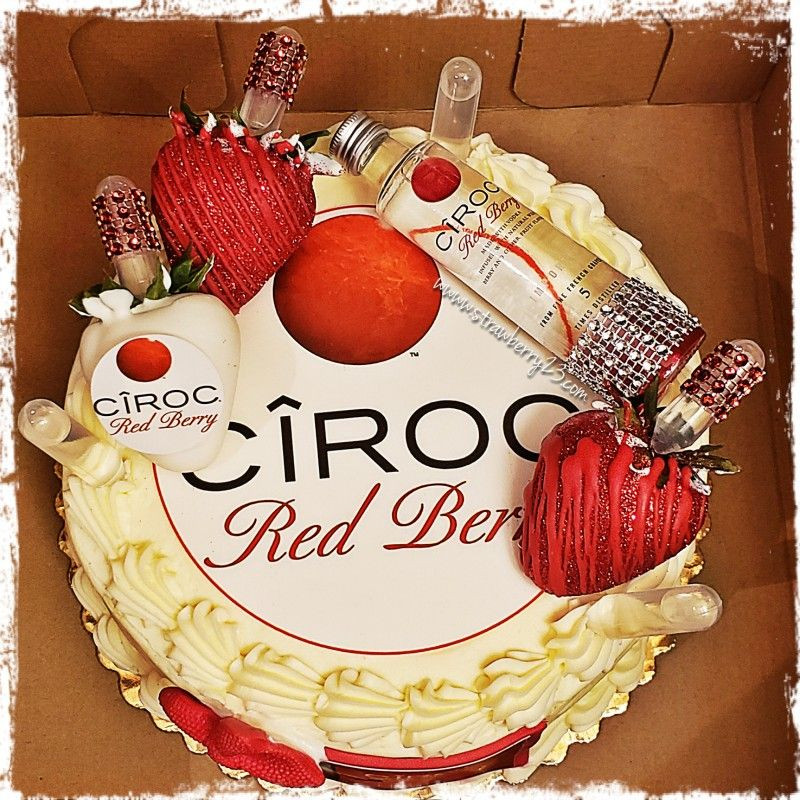 Ciroc Birthday Cake
 Ciroc Red Berry Infused Cake with matching bling berries