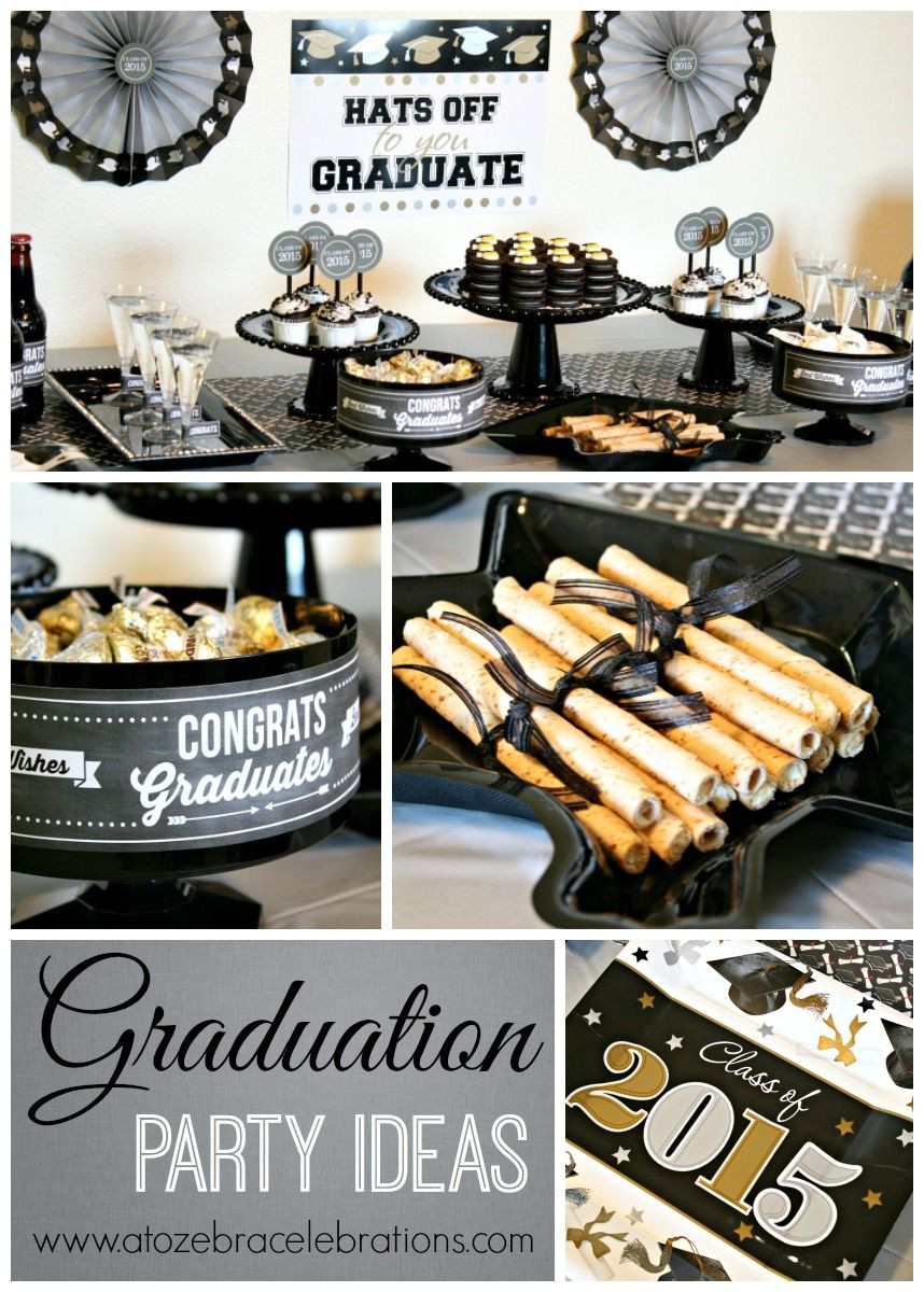 Classy Graduation Party Ideas
 Silver Gold Graduation Party Ideas via atozebra It s so