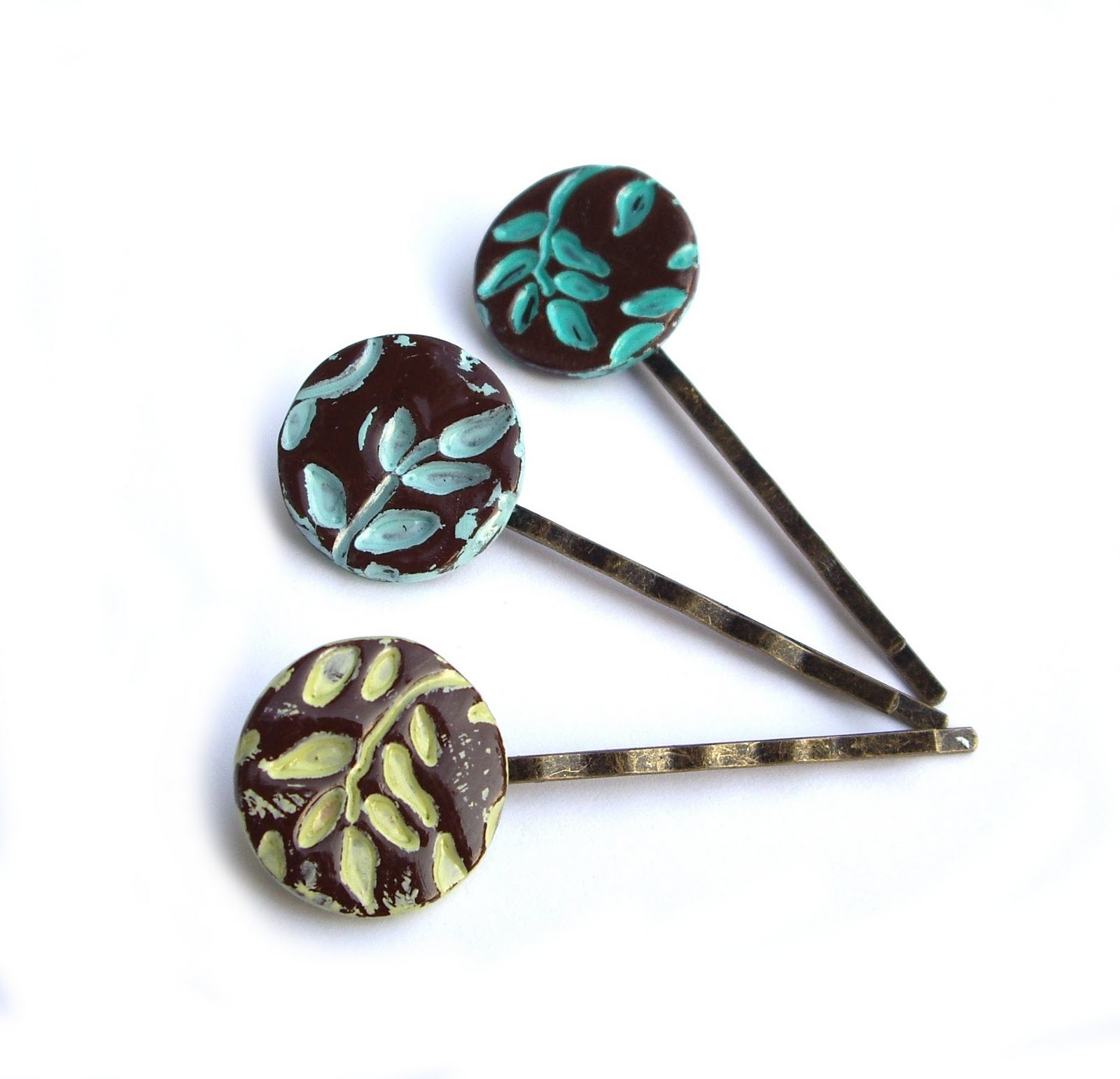 Clay Pins
 JP with love Jewelry And Hair Accessories Blog HAIR PINS