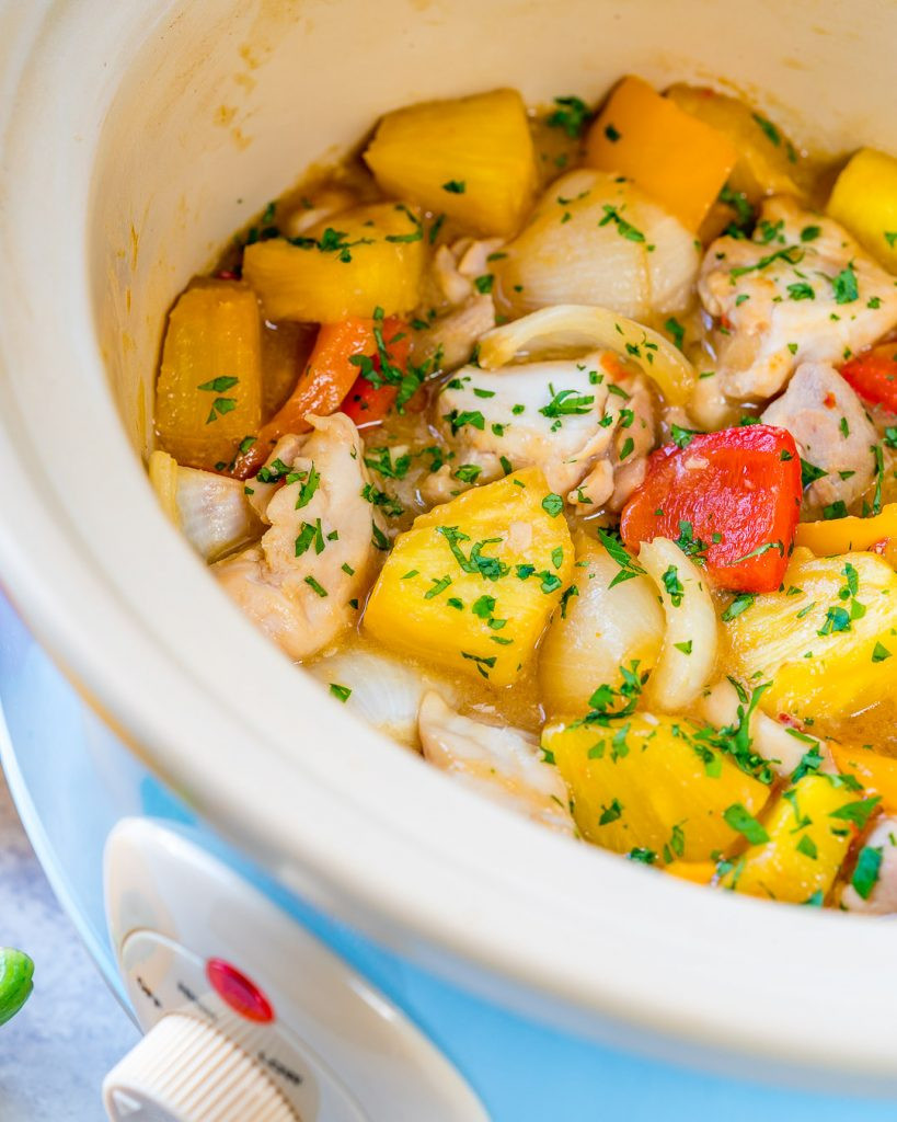 Clean Eating Slow Cooker Recipe
 Slow Cooker Hawaiian Pineapple Chicken is a Quick Clean