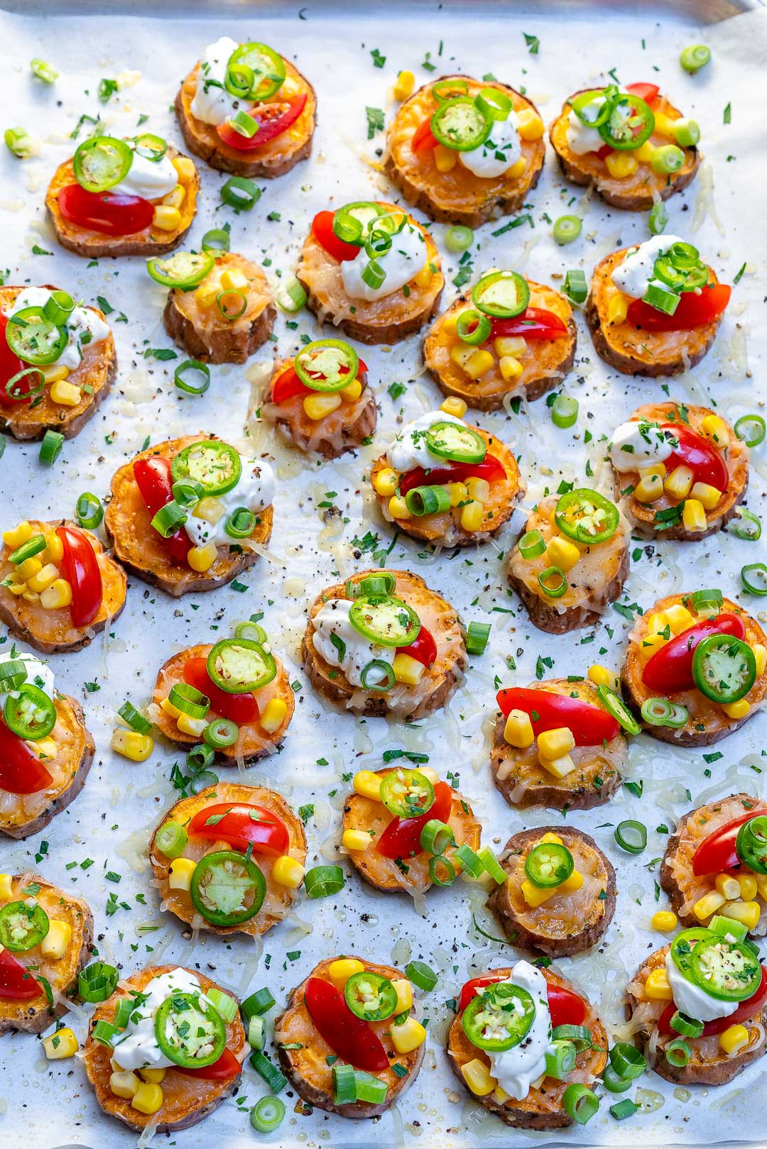 Clean Eating Sweet Potato
 Loaded Sweet Potato Rounds for Clean Eating Party Snacks
