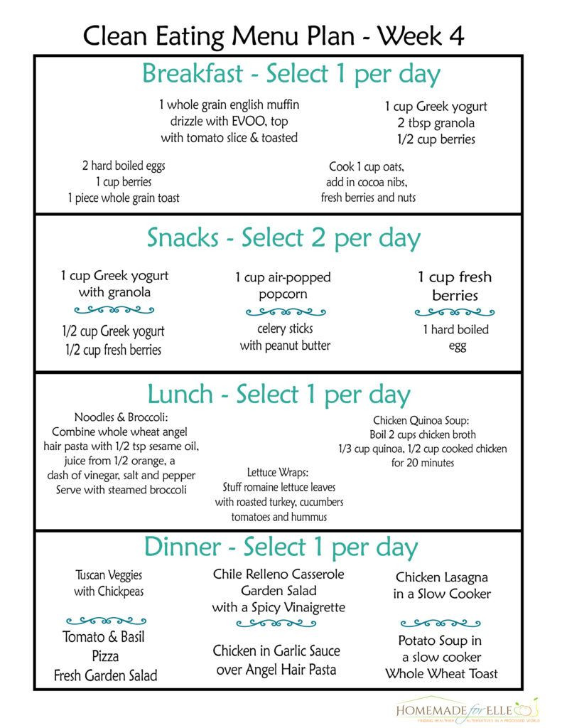 Clean Eating Weight Loss Plan
 Day Clean Eating Meal Plan 1 Calories