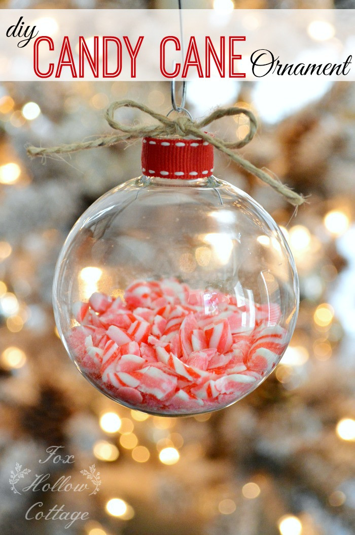Clear Christmas Ornaments Craft Ideas
 DIY Clear Christmas Ornament Candy Canes in Glass