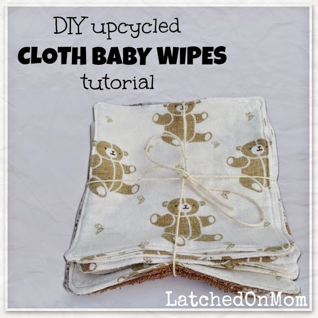 Cloth Baby Wipes DIY
 Latched Mom DIY Upcycled Cloth Baby Wipes Tutorial
