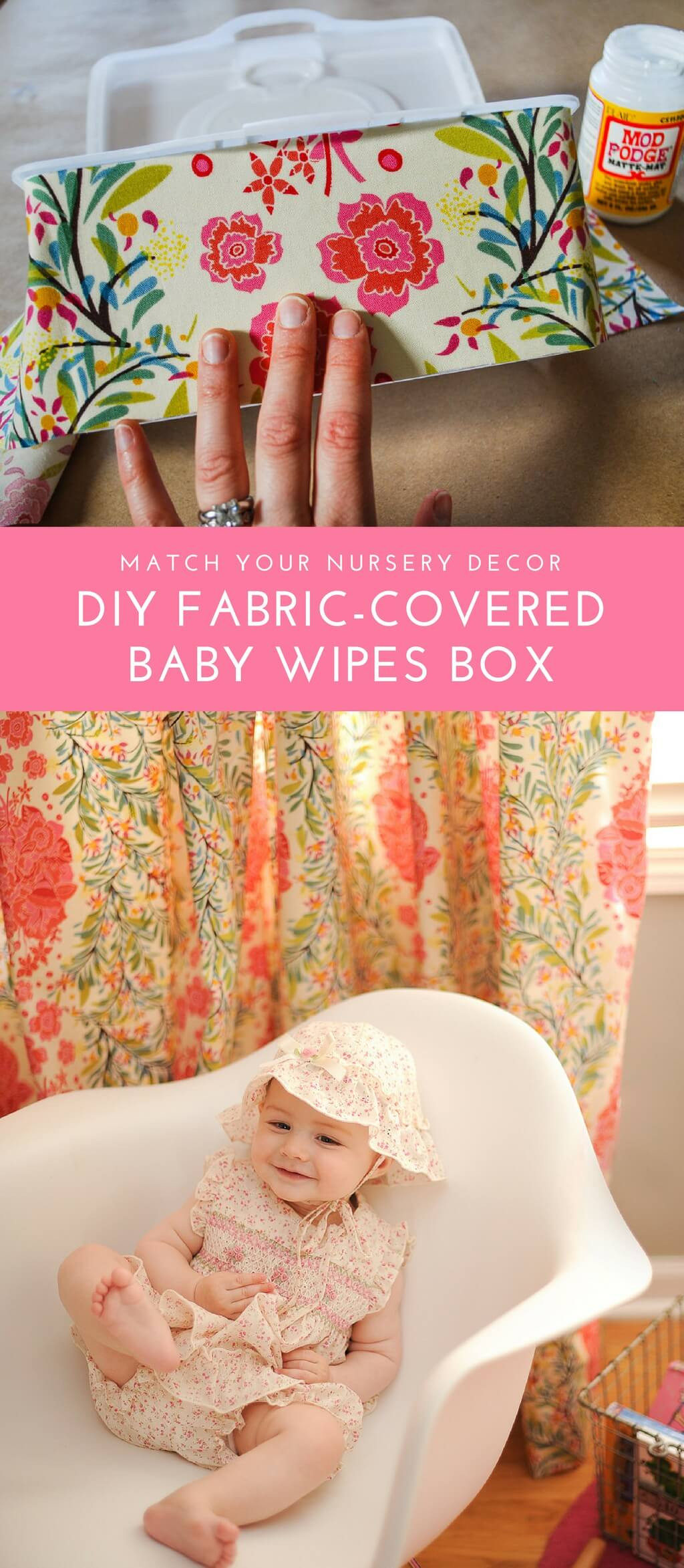 Cloth Baby Wipes DIY
 DIY Baby Wipes Container Craft to Match Nursery Decor