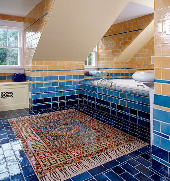 Cobalt Blue Bathroom Tile
 35 cobalt blue bathroom floor tiles ideas and pictures