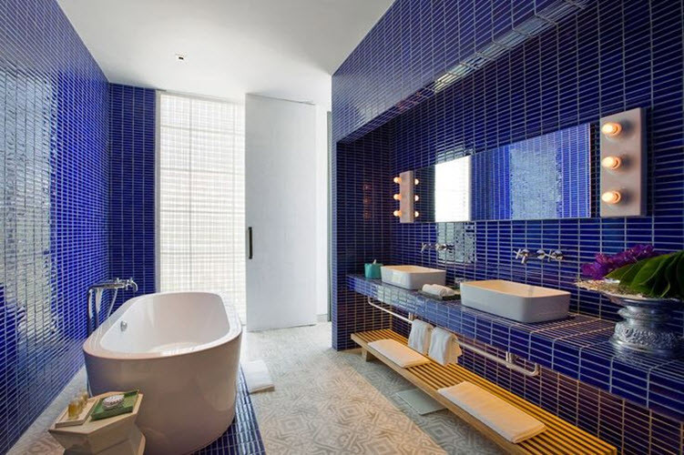 Cobalt Blue Bathroom Tile
 35 cobalt blue bathroom tile ideas and pictures