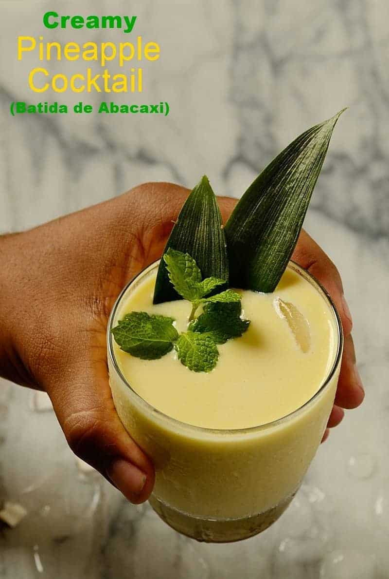 Coconut Cocktail Recipes
 Creamy Pineapple Coconut Cocktail Batida de Abacaxi