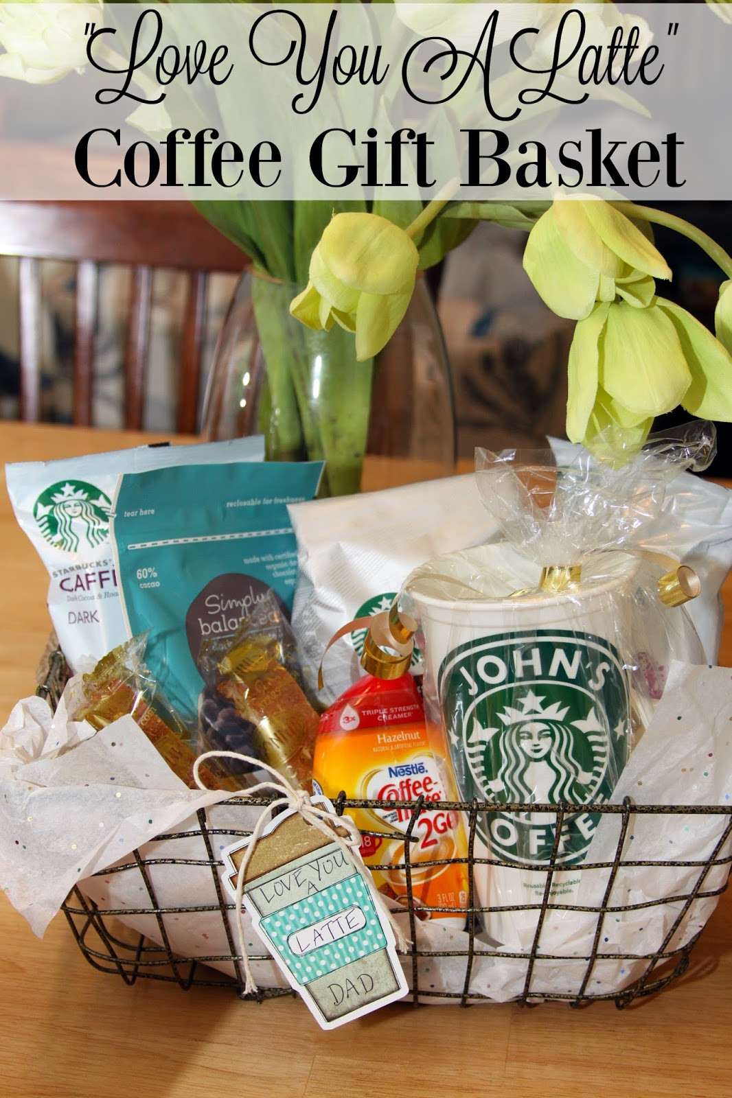 Coffee Basket Gift Ideas
 For the Love of Food Ninja Coffee Bar and Love You a