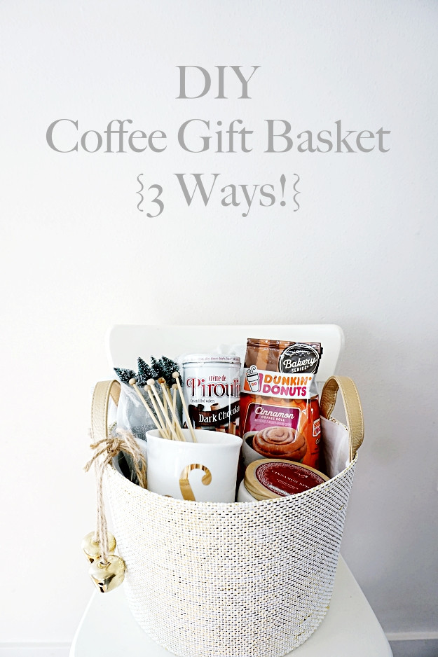 Coffee Basket Gift Ideas
 DIY Coffee Gift Basket 3 Ways Belle Vie