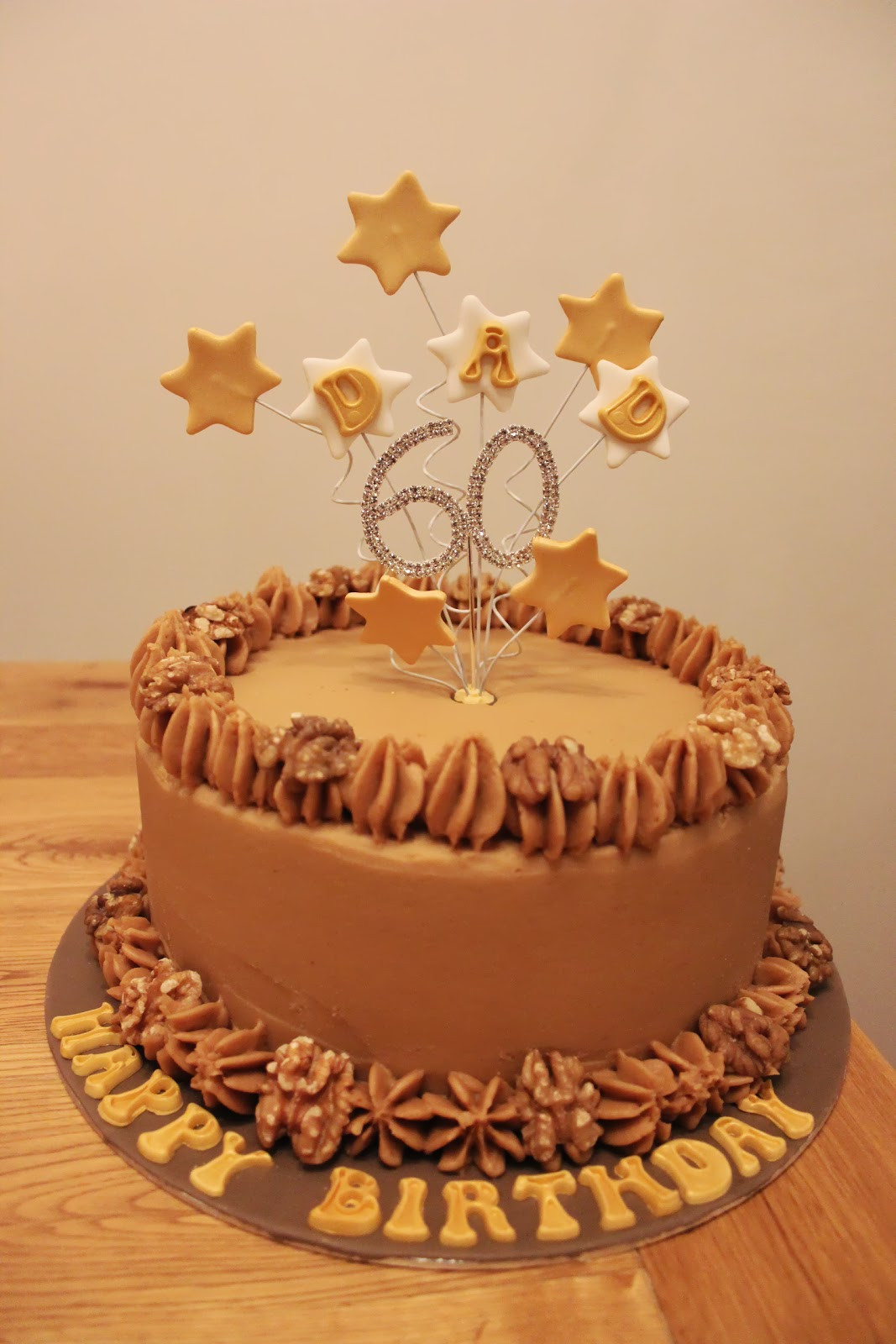 Coffee Birthday Cake
 Coffee & Walnut 60th Birthday Cake