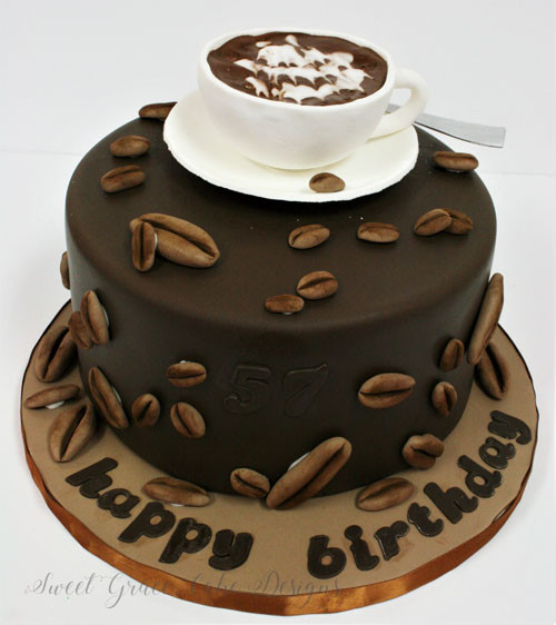 Coffee Birthday Cake
 Birthday Cakes NY Coffee Bean Custom Cakes web