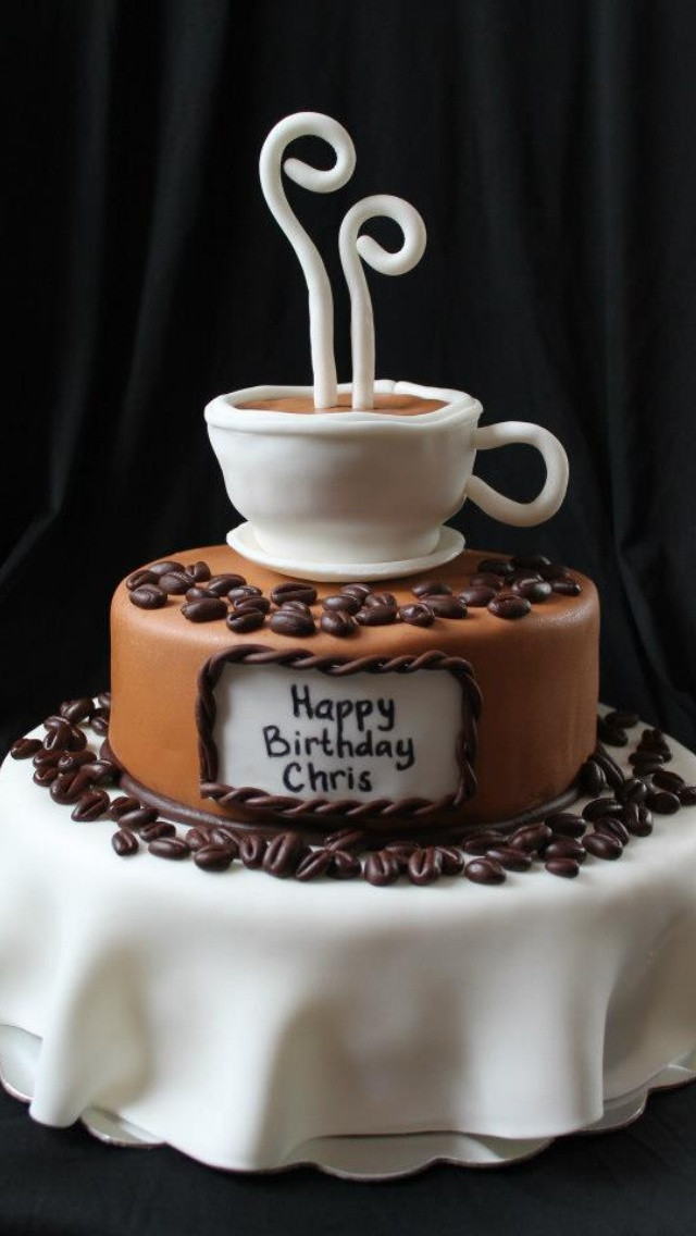 Coffee Birthday Cake
 8 best Coffee themed cupcakes images on Pinterest