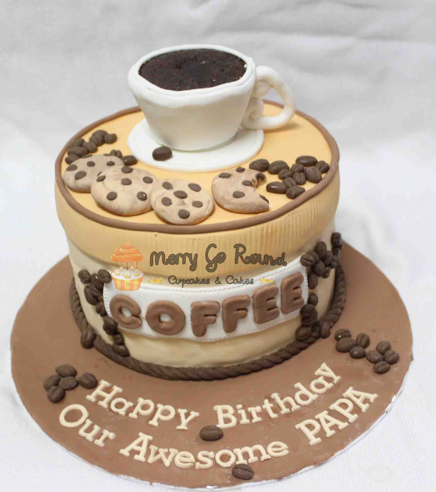 Coffee Birthday Cake
 Merry Go Round Cupcakes & Cakes Coffee Lovers Birthday Cake