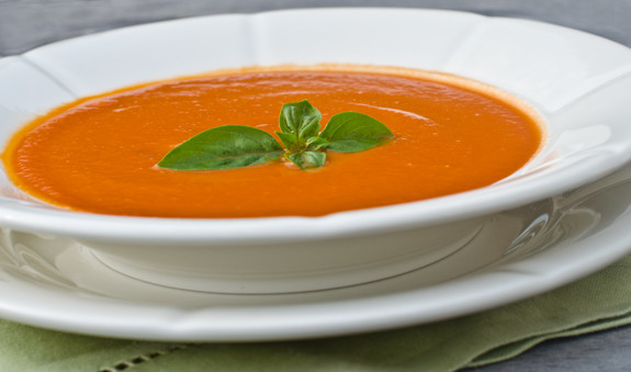 Cold Tomato Soup
 Chilled Creamy Tomato Basil Soup ce Upon a Chef