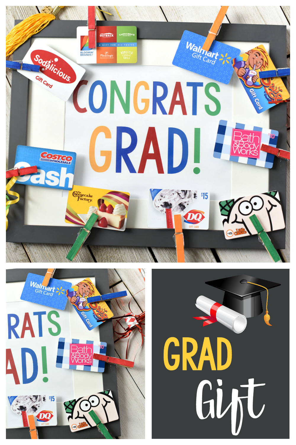 College Graduation Gift Ideas For Him
 Cute Graduation Gifts Congrats Grad Gift Card Frame – Fun