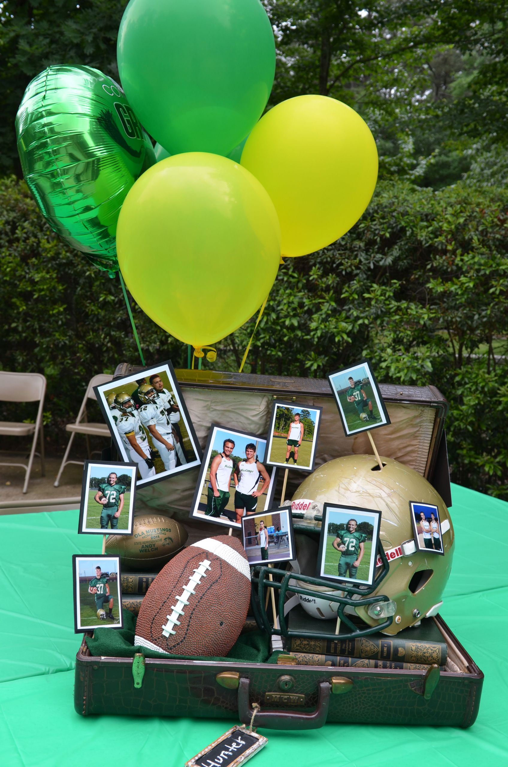 College Graduation Party Ideas For Guys
 Centerpiece for Boys could easily change this up for