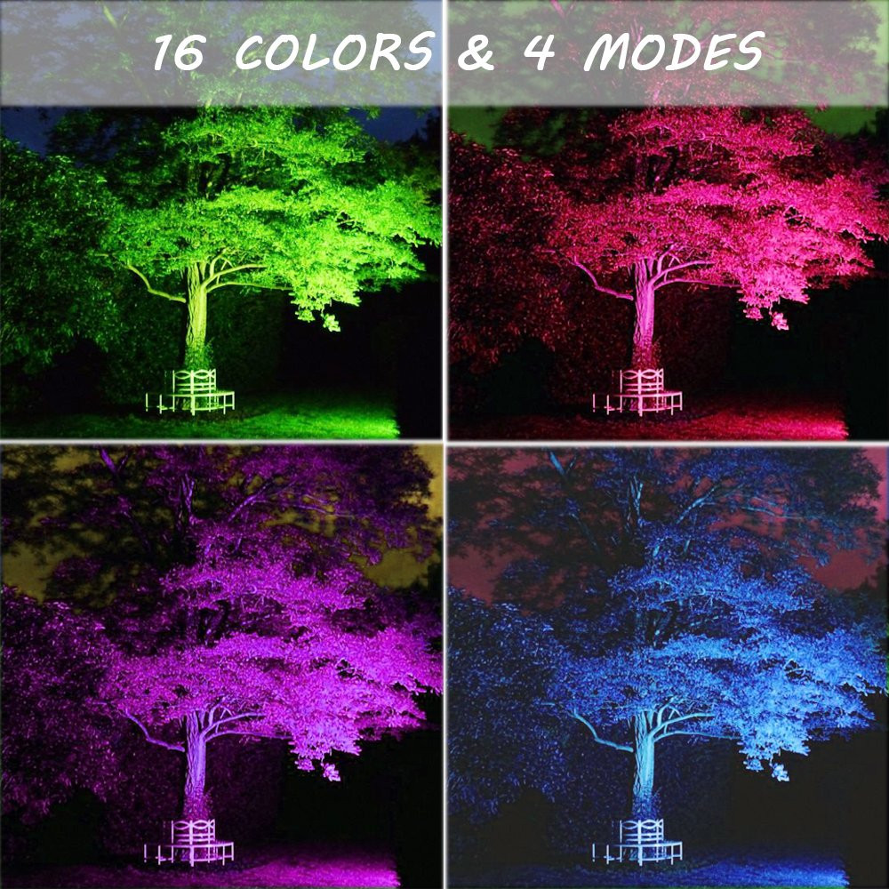 Color Landscape Lights
 Ustellar 2 Pack 30W RGB LED Flood Lights Outdoor Color