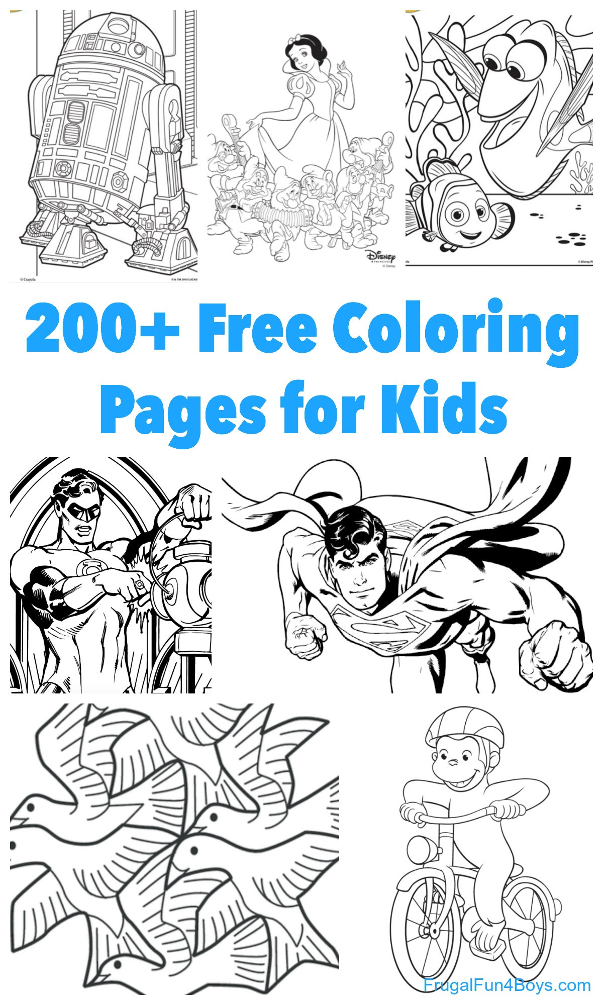 Coloring Book Pages Girls
 200 Printable Coloring Pages for Kids Frugal Fun For