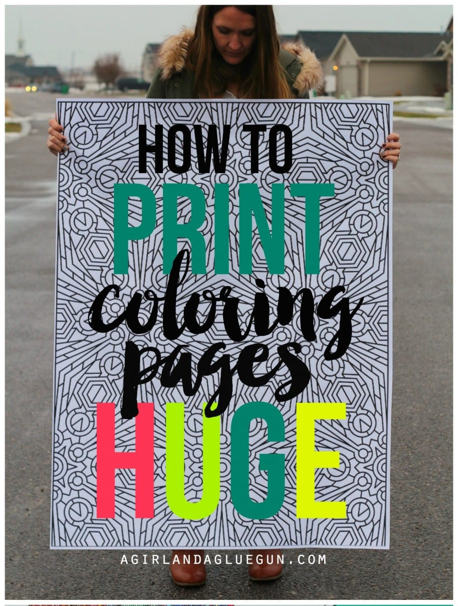 Coloring Book Pages Girls
 How to print coloring pages HUGE A girl and a glue gun