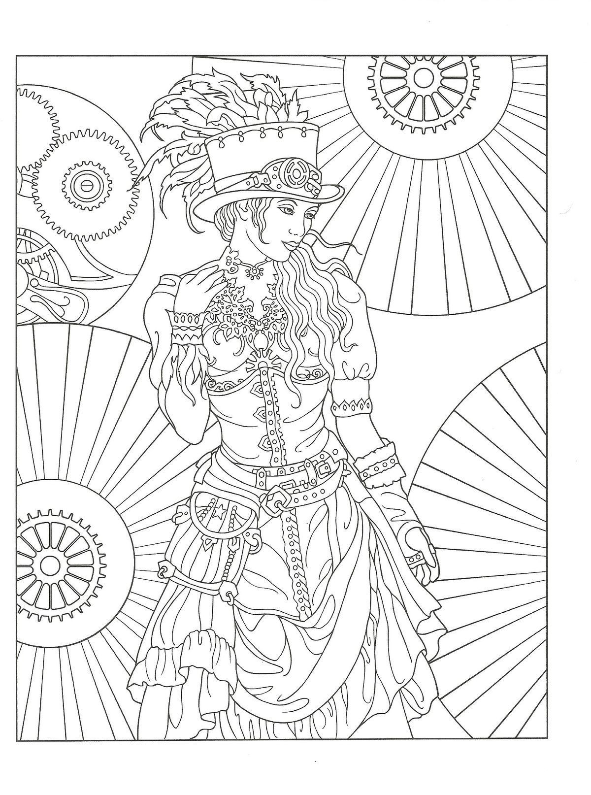 Coloring Books For Adults
 Steampunk Coloring Pages For Adults at GetColorings