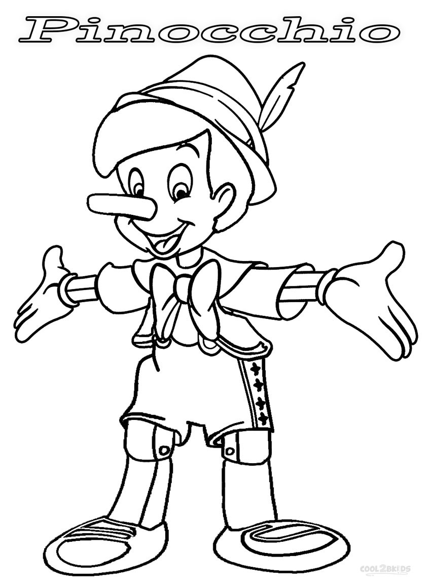 Coloring Books For Children
 Printable Pinocchio Coloring Pages For Kids