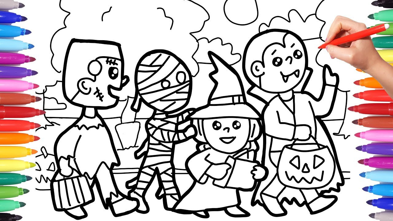 Coloring Books Kids
 Halloween Coloring Pages for Kids Trick or Treat Coloring