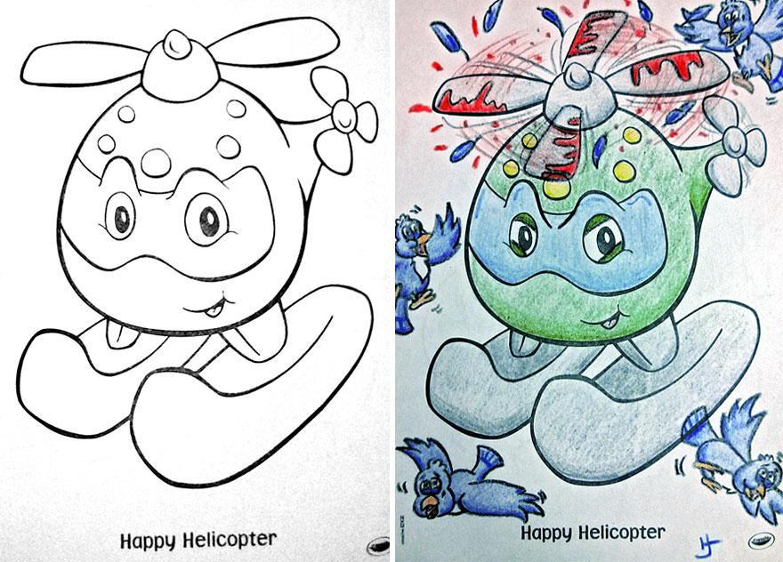 Coloring Books Kids
 Look what happens when dark humored adults ahold of
