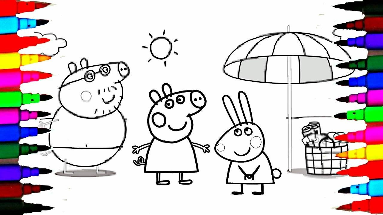 Coloring Books Kids
 Coloring Pages Peppa Pig and Family on Holiday l Kids How