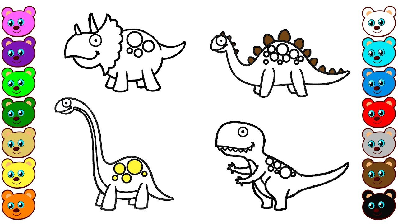 Coloring Kids
 Dinosaurs for Kids Colouring Pages for Toddlers