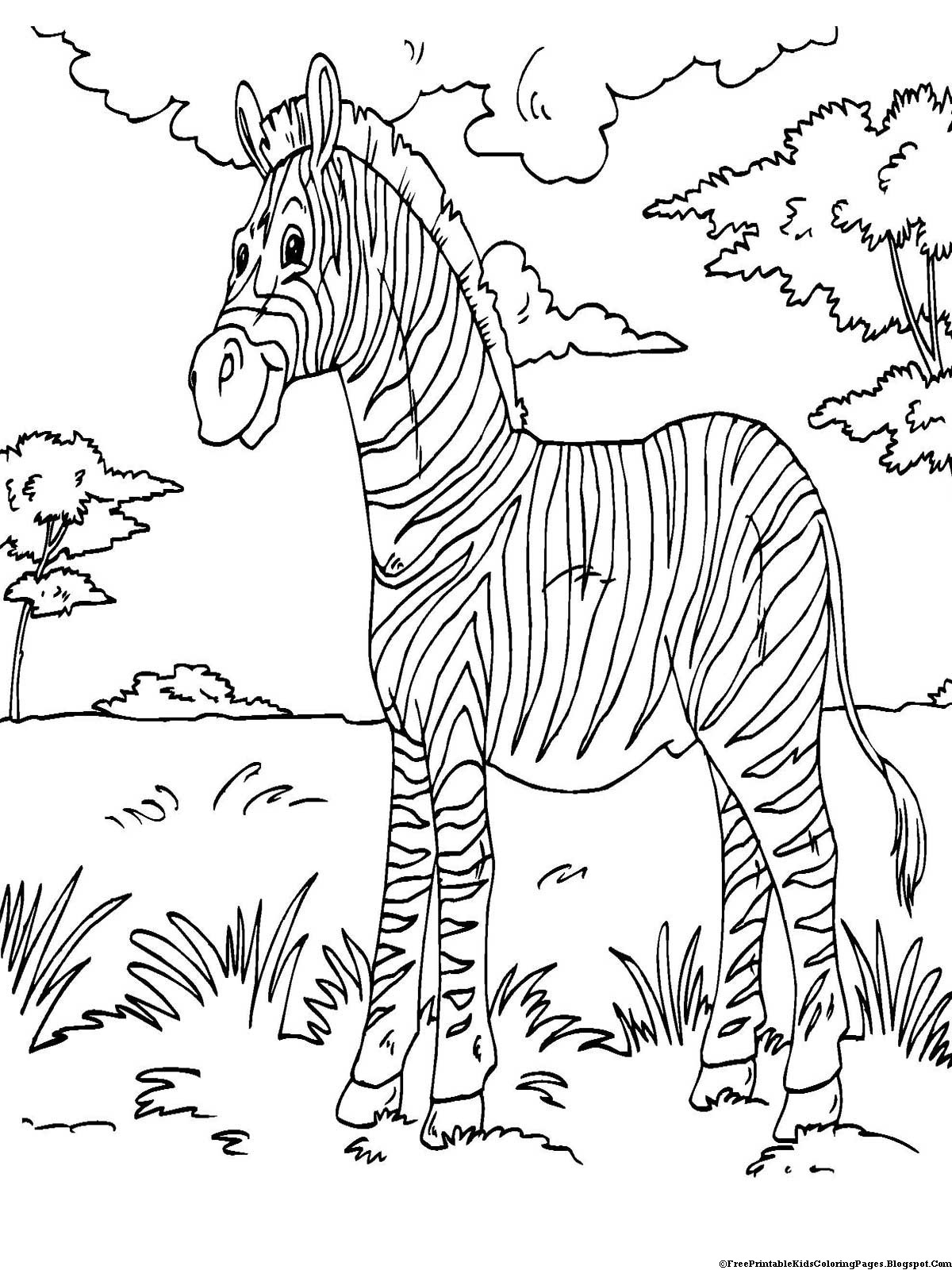 Coloring Kids
 Zebra Coloring Pages Free Printable Kids Coloring Pages