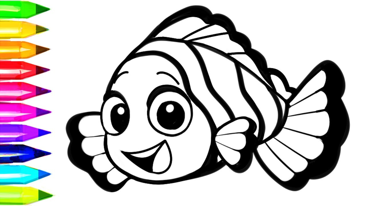 Coloring Pages Fish For Kids
 Nemo Clown Fish Coloring Pages