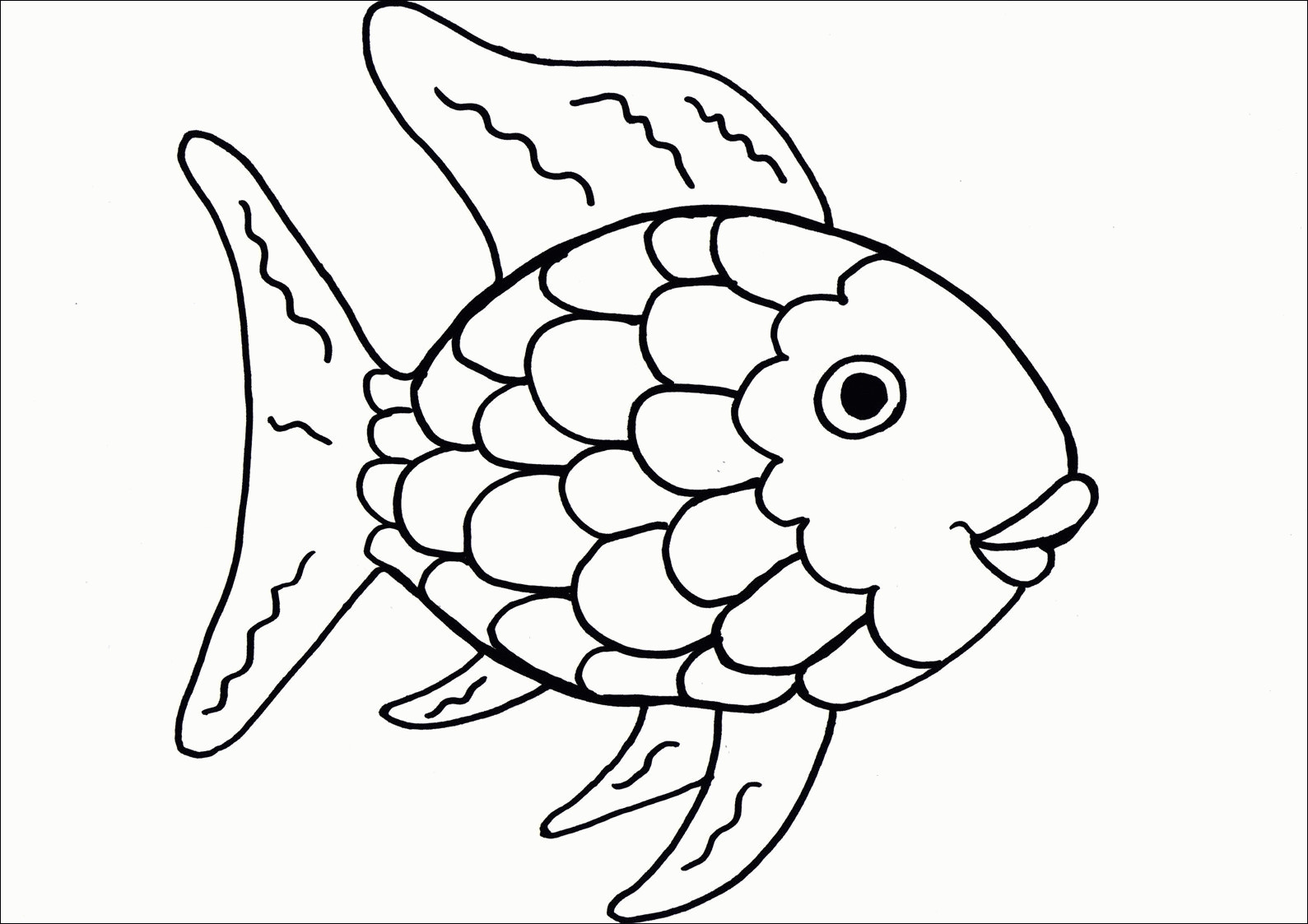 Coloring Pages Fish For Kids
 Rainbow Fish Printable Coloring Page Coloring Home