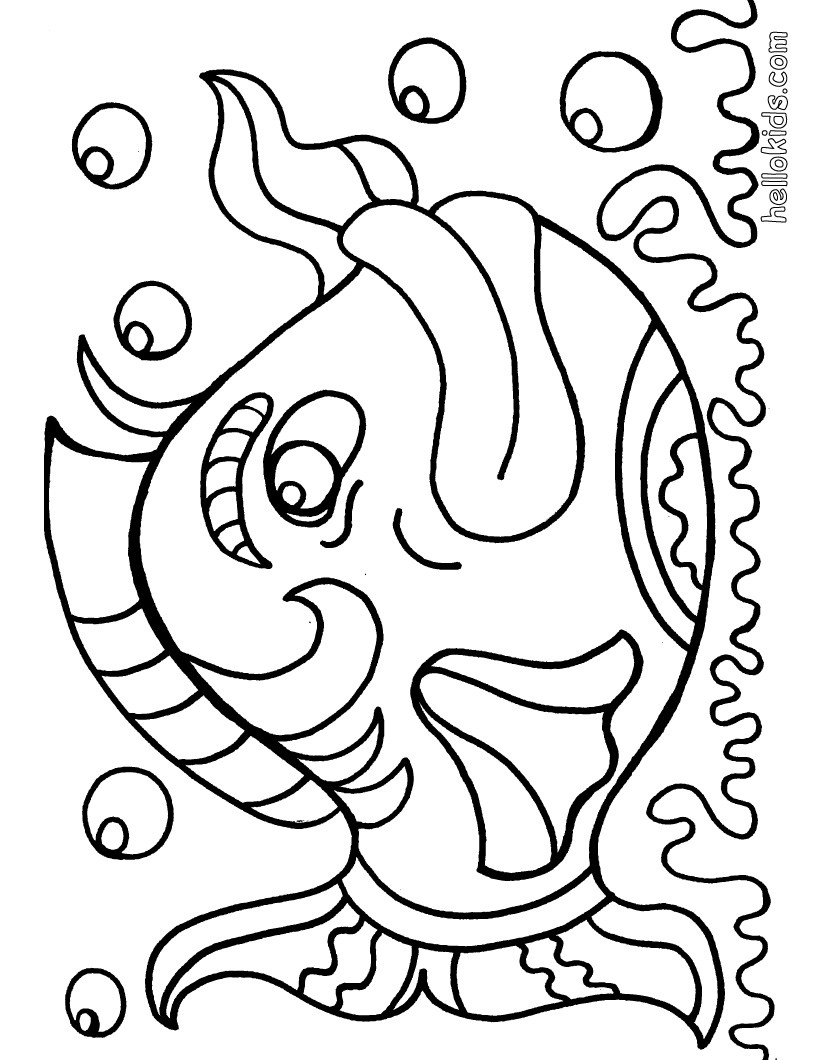 Coloring Pages Fish For Kids
 Free Fish Coloring Pages for Kids